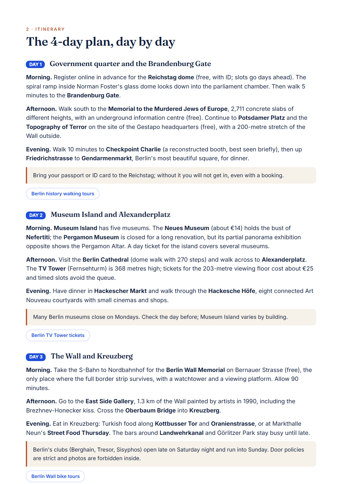 Berlin 4-Day Travel Guide 2026 — Itinerary, Food, Maps & Budget Planner (PDF) — page 2
