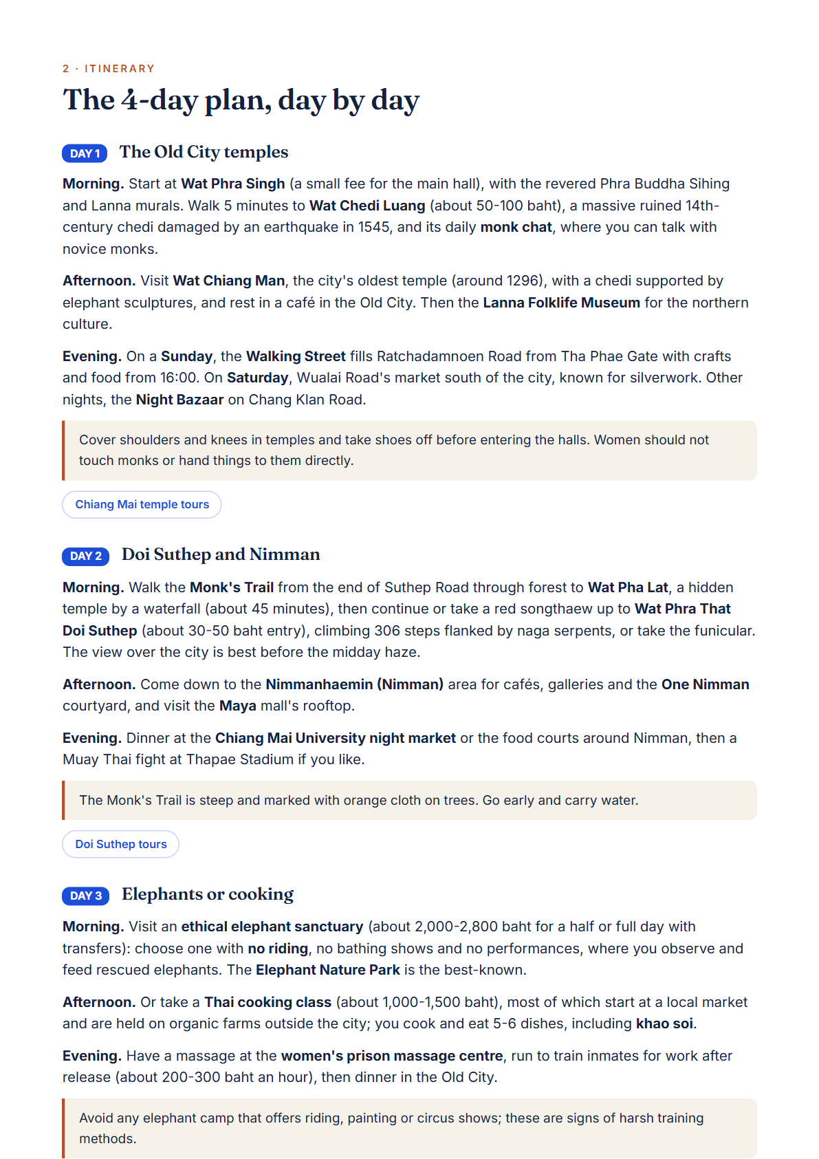 Chiang Mai 4-Day Travel Guide 2026 — Itinerary, Food, Maps & Budget Planner (PDF) — page 2