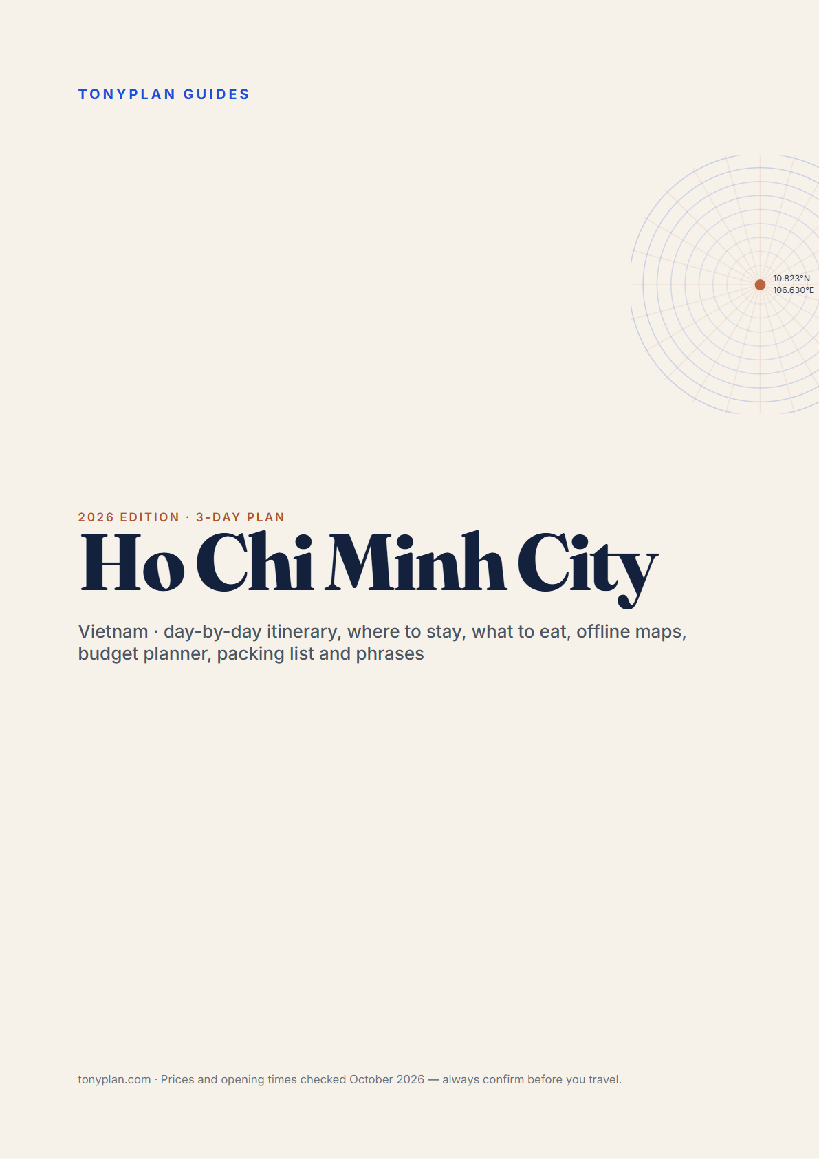 Ho Chi Minh City 3-Day Travel Guide 2026 — Itinerary, Food, Maps & Budget Planner (PDF) — preview