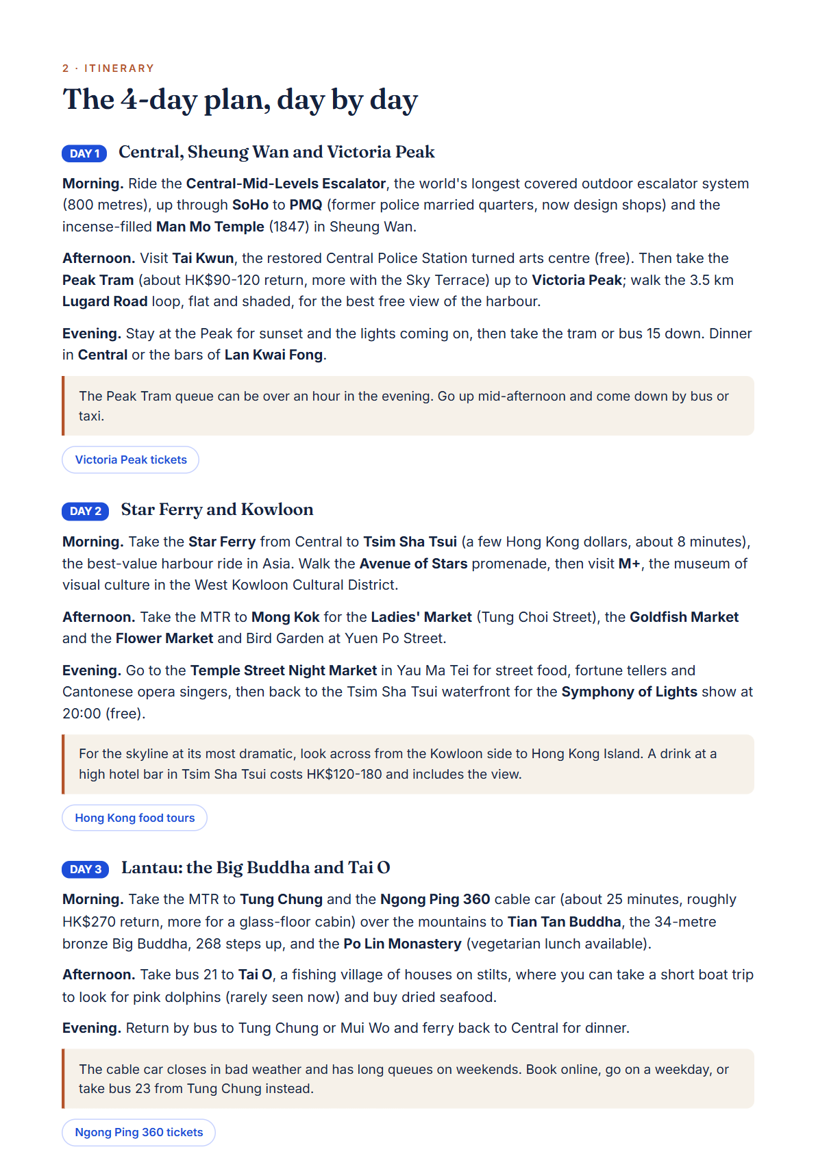 Hong Kong 4-Day Travel Guide 2026 — Itinerary, Food, Maps & Budget Planner (PDF) — page 2