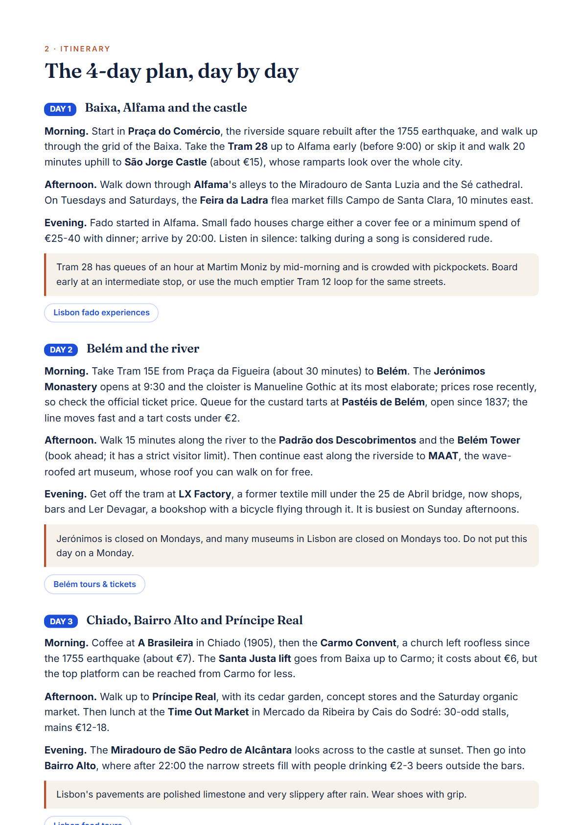 Lisbon 4-Day Travel Guide 2026 — Itinerary, Food, Maps & Budget Planner (PDF) — page 2