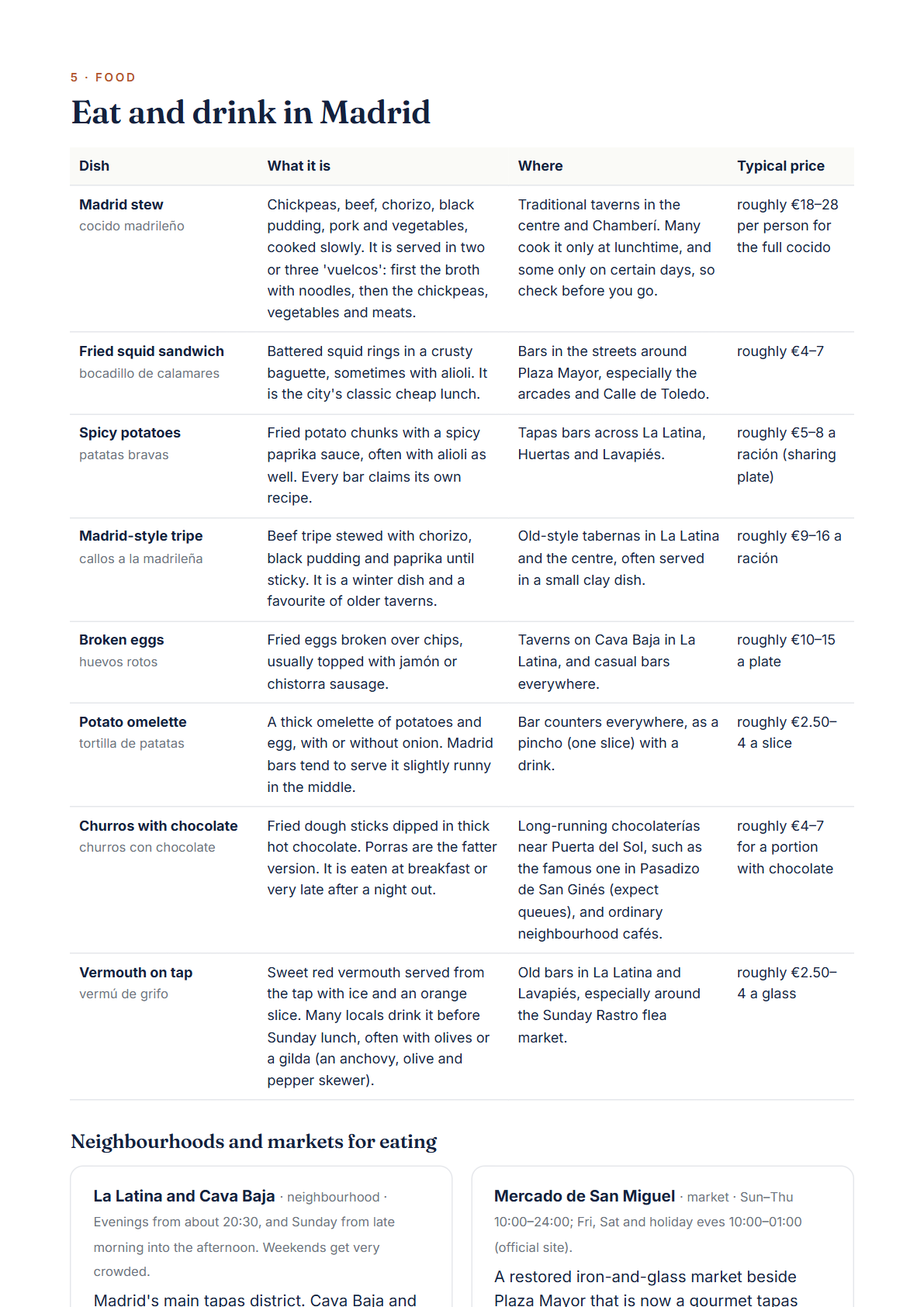 Madrid 3-Day Travel Guide 2026 — Itinerary, Food, Maps & Budget Planner (PDF) — page 3
