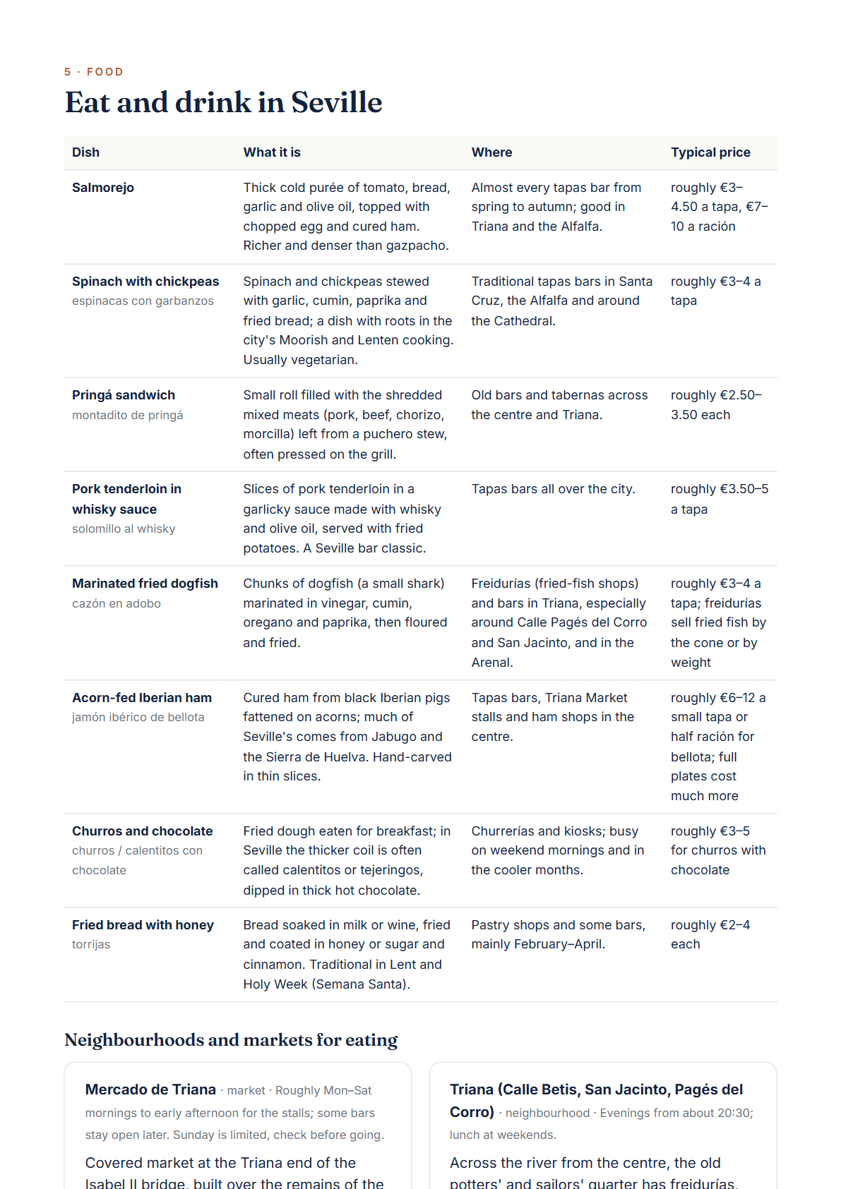 Seville 3-Day Travel Guide 2026 — Itinerary, Food, Maps & Budget Planner (PDF) — page 3