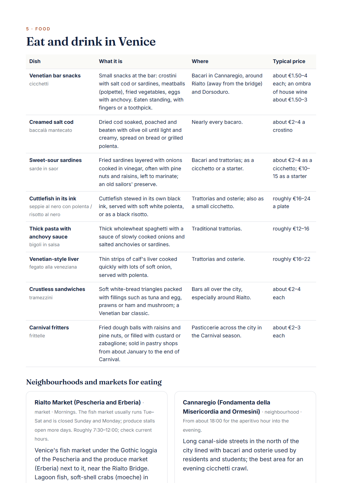 Venice 3-Day Travel Guide 2026 — Itinerary, Food, Maps & Budget Planner (PDF) — page 3
