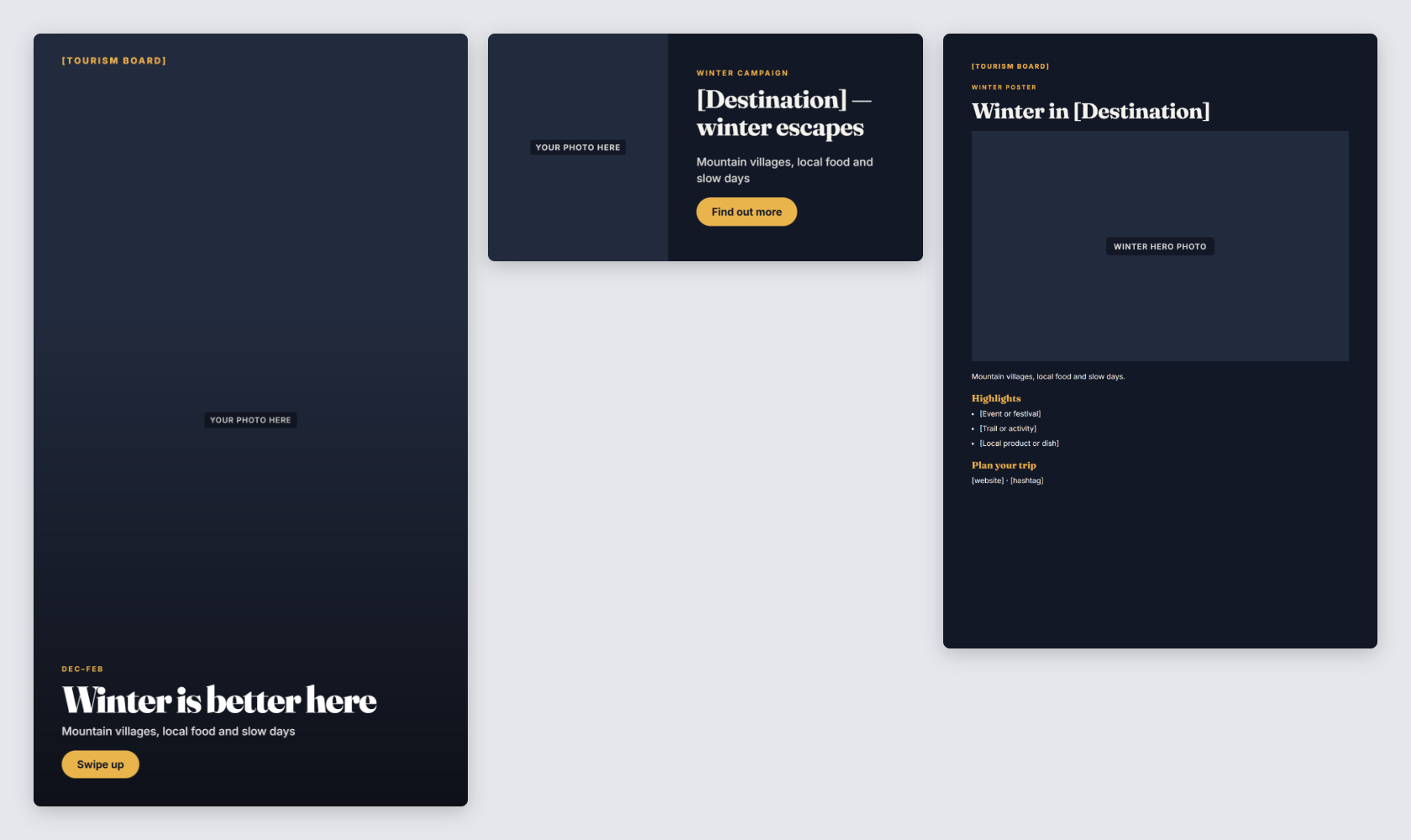 Destination Marketing Pack — Seasonal Campaign Set (Spring, Summer, Autumn, Winter) — page 3