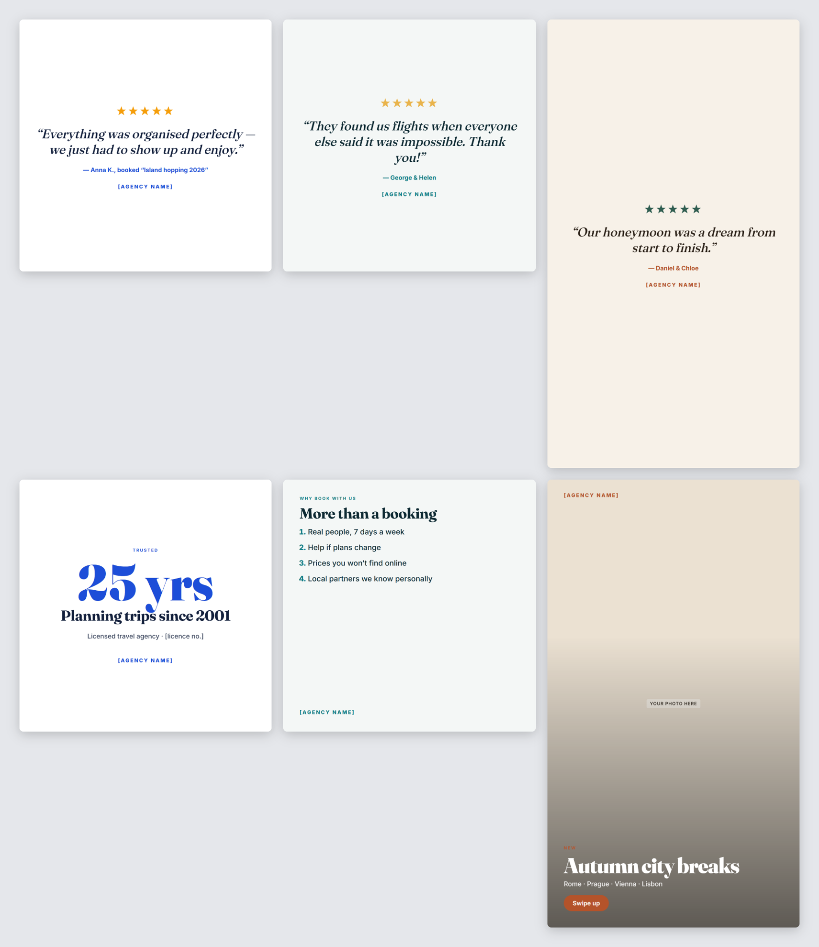 Travel Agency Template Pack — Offers, Itineraries & Testimonials — page 2